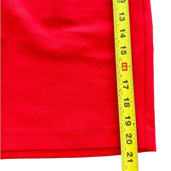 NEW Dalia Collection Red Modern Fit Short Straight Stretch Skirt Low Waist Zip 8 - Picture 5 of 7